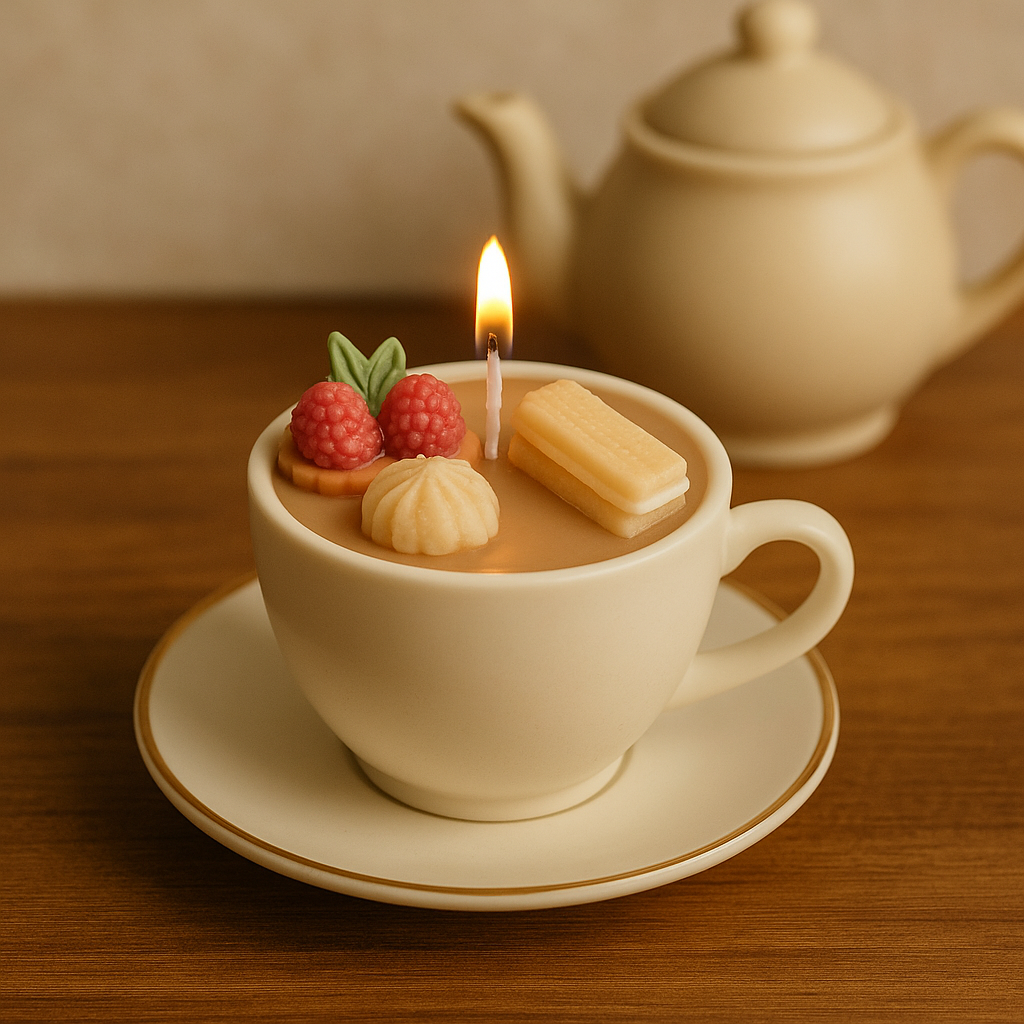 High tea drink candle