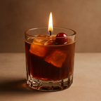 Smoky bourbon cocktail candle
