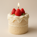 Strawberry shortcake candle made from scratch — intermediate cake candle workshop