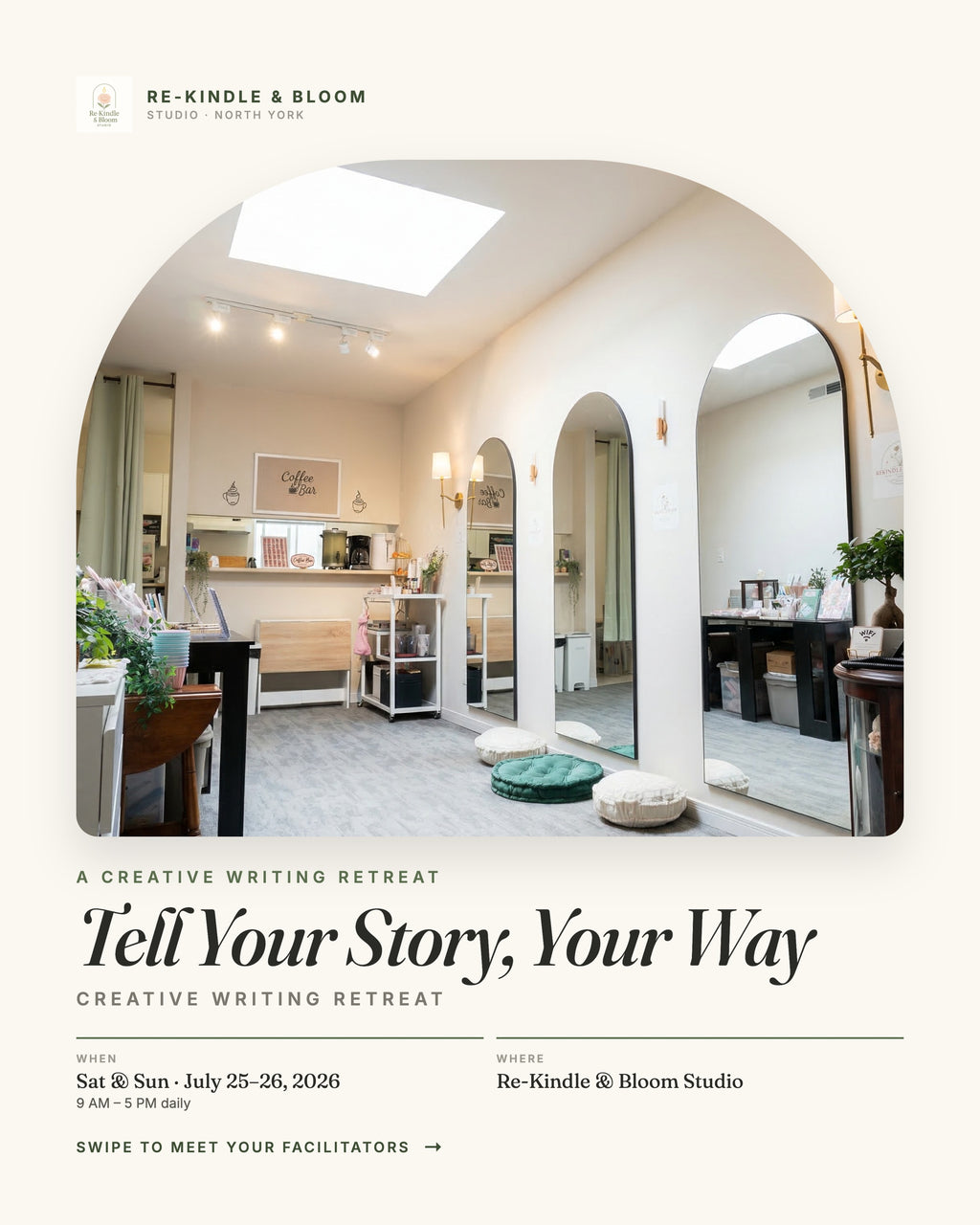 July Creative Writers' Retreat — Tell Your Story, Your Way